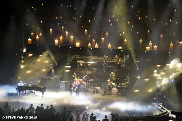 Concert stage. Great visual imagery throughout the Elton John concert.